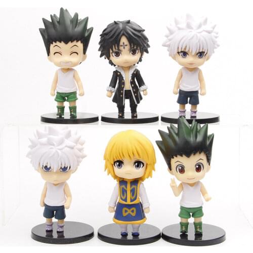 New 10cm Anime Figure HUNTER HUNTER GON FREECSS Figurine Killua Zoldyck Figura Kurapika Action Figures PVC Collection Model Toy