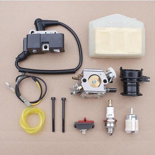 Ignition Coil Carburetor Air Filter Kit For Husqvarna 365 362 371 372 Chainsaw 537162204, 503281801, 503 28 32 03