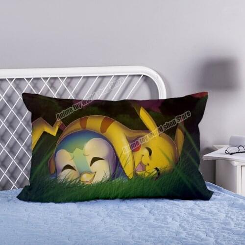 Cartoons Pokemon Pillowcase 50x70 Pillow Cover Anime Cute Pikachu Custom Pillowcases Comfortable Soft Bedding Set for Baby Kid