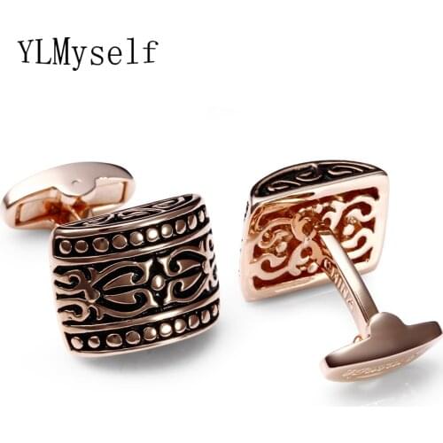 2021 Cuff links for Mens Buttons 3 colors Cufflinks High quality bouton Manchette Metal cuff link Gunmetal man gun cufflink