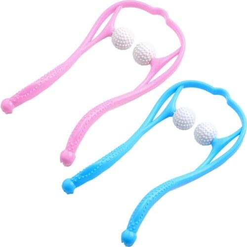 Cervical Spine Massager Knead Clamp Neck Relief Hand-held Roller