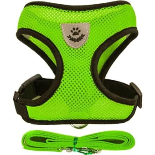 Soft Mesh Pet Harness Vest Training Adjustable Breathable Dog Collar Necklace for Chihuahua Puppy Pug Bulldog Cat Arne Perro