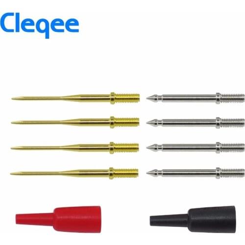 NEW Cleqee P8003.1 8pcs Replaceable test needle kit 1mm Gilded sharp&2mm standard suitable for Multimeter probe