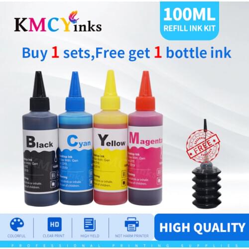 KMCYinks Refillable Ink Kits 100ml For EPSON T1281 Stylus S22 SX125 SX130 SX230 SX235W SX420W SX425W SX430W SX435W Printer Ink