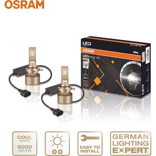 OSRAM HIR2 9012 LEDriving HL YCZ PX22d 39012CW Original Genuine Car Light Headlight With Decoder 6000K Cool White 12V 25W (1Pair