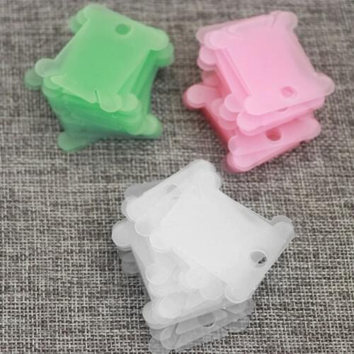 20/50/100 pcs Plastic Cross Stitch Sewing Tool Winding Board Wire Clamp Holder Storage Wire Coil Embroidery Coil Spool Craft Kit