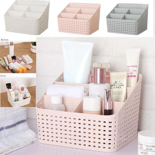 Plastic Makeup Cosmetic Organizer Home Room Storage Box Case Storage Basket Container Organiser Desk Organizer Storage