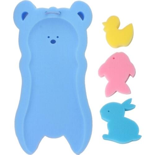 Newborn Anti-slip Sponge Pad Baby Bath Tub Bathing Pad Infant Shower Baby Care F3ME