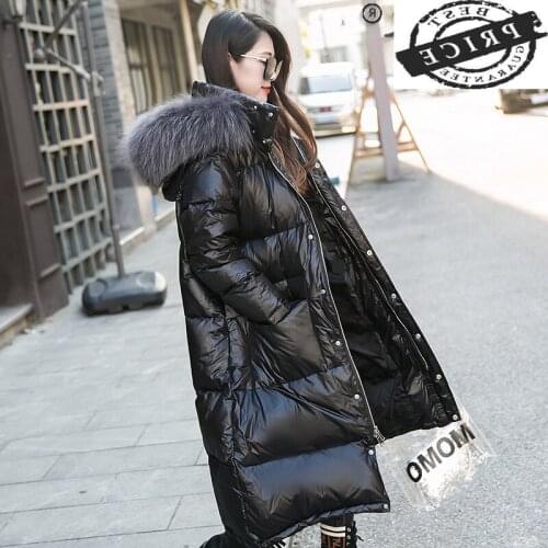 Down Womens Winter Jacket 2021 Long Coat Female Warm Hooded Parkas Woman Raccoon Dog Fur Collar 2021 Mujer Chaqueta 50