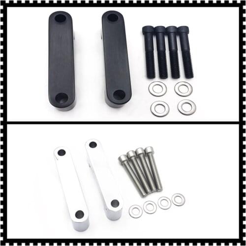 Aftermarket free shipping Front Fender Spacer Bracket For 21" Harley 96-13 Electra Glide/FLHR/FLTR/07-13 FLHX Black chromed