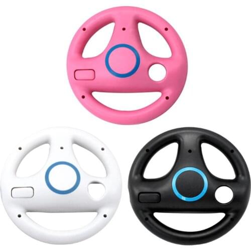 HX6A 3 Color 4 Suction Cup ABS Steering Wheel for Wii Kart Racing Games Remote Controller Console