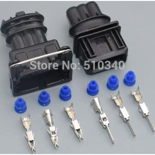 Shhworldsea 100set 3 Pin 3.5mm female fuel spray plug/oil nozzle plug/Throttle for Bosch plug