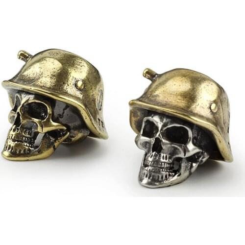 Soldier Paracord Beads Vintage Brass Knife Beads Hat Skull Umbrella Rope Bead