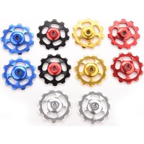 1 Set/2 Set Ultralight MTB Bicycle Derailleur 11T Aluminum Alloy Bike Bearing Jockey Wheel Rear Derailleur Outdoor Bicycle Parts