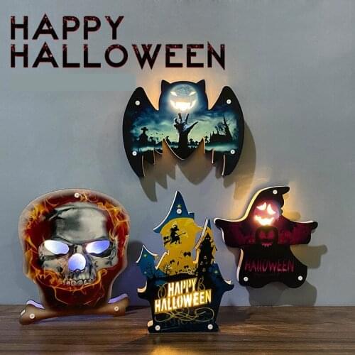 Horror Happy Halloween shine hanging Pumpkin Lamp night light decoration atmosphere Festival decoration ornaments
