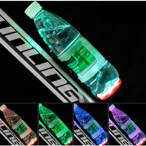 With LED Light Bike Bottle Holder Adjustable Bicycle Water Bottle Cage Bicycle Mountain Road Supplies Accessories Lightweight