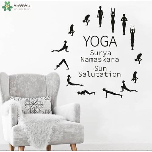 YOYOYU Wall Decal Indian Yoga Studio Wall Stickers Art Mural Modern Design Window Inteiror Hindu Buddha Relax Home Decor CT720