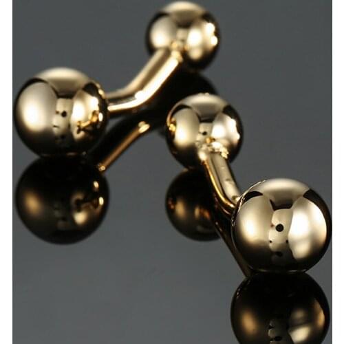 Beads Cufflinks brand new fashion jewelry gold Cufflinks mens business shirt suit badge pin wholesale & retail