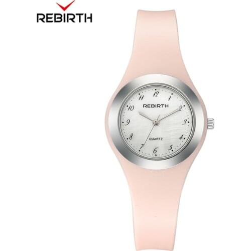 REBIRTH Womens Watch 2020 Top Brand Ladies Quartz Wristwatch Silicone Strap Ladies Women Wrist Watches Relogio Femininos