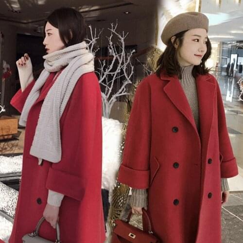 Plus Size Wool Coat For Women 2021 Autumn Winter Woolen Jacket Coat Female Long Warm Wool Parka Jacket Women Loose Wool Overcoat