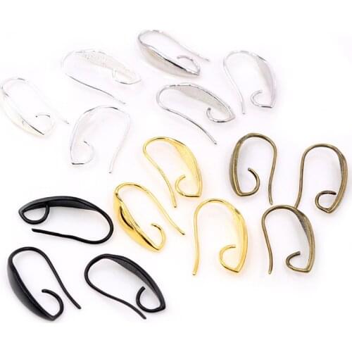 20x11mm 10pcs High Quality 5 Colors Plated Brass French Earring Hooks Wire Earrings Clasps Settings Base Settings Whole Sale