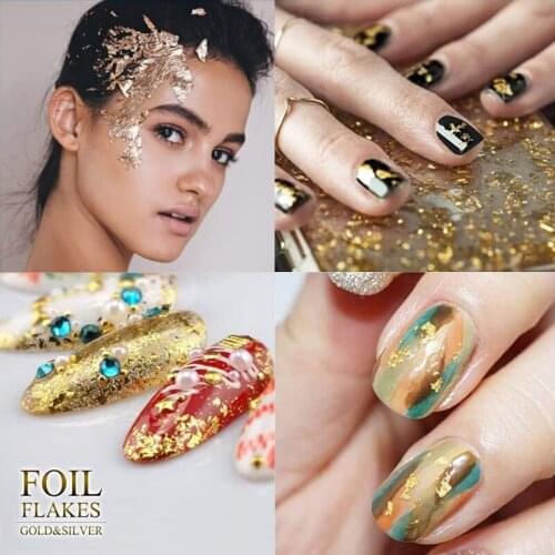 3g Foil Irregular Aluminum Foil Paper Glitter Nail Art Sticker Decorative Paper Resin Mold Fillings Resin Jewelry Making