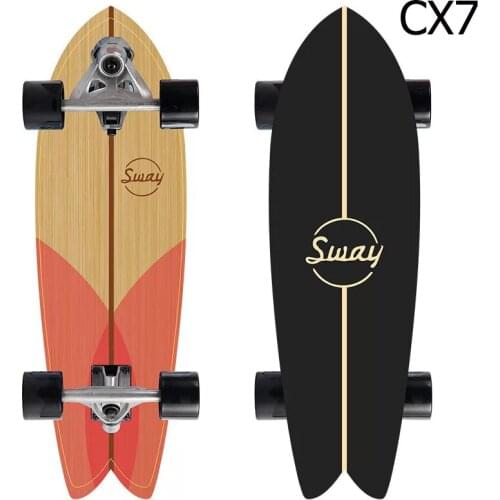 32'' Surf Skate Board Longboard Large Maple Deck CX7 Truck Complete Surf Skateboard Outdoor Sport Surfing Carving Cruiser Board