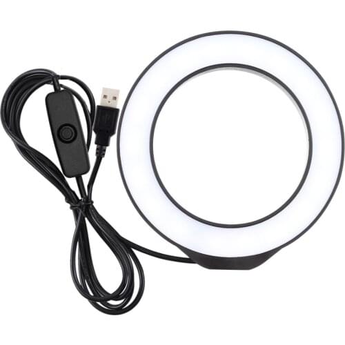4.7 inch/12cm USB White Light LED Photography Selfie Ring Light Video Vlogging Fill Light For Blogger