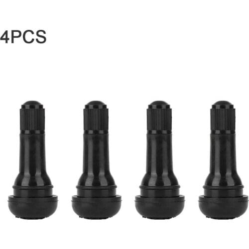 4PCSx TR413 Snap in Rubber Tubeless Tire Valve Cap Wheel Stem Vacuum Nozzle