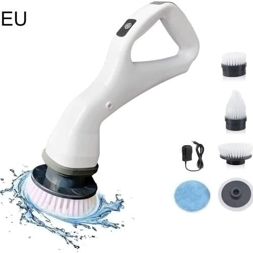 4 in 1 Multifunctional Handheld Brush Tile Joint Carpet Car Cleaning Scrubber Rotary Electric Wireless Chargeable Cleaning Tools