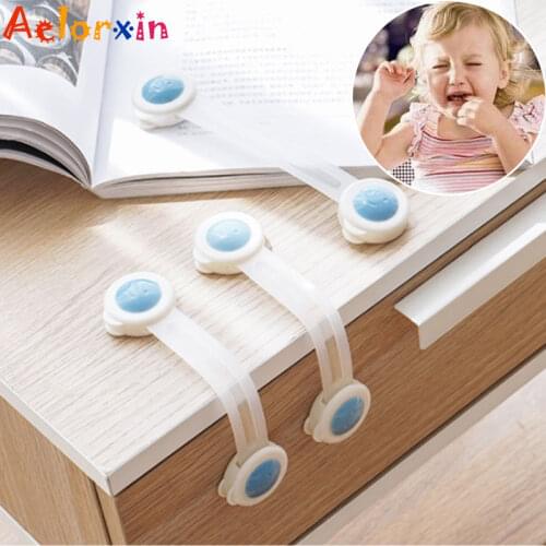 5Pcs/Lot Cute Smiley Face Child Protection Baby Child Safety Cabinet Lock Baby Security Drawer Lock Lock On The Fridge Baby Lock