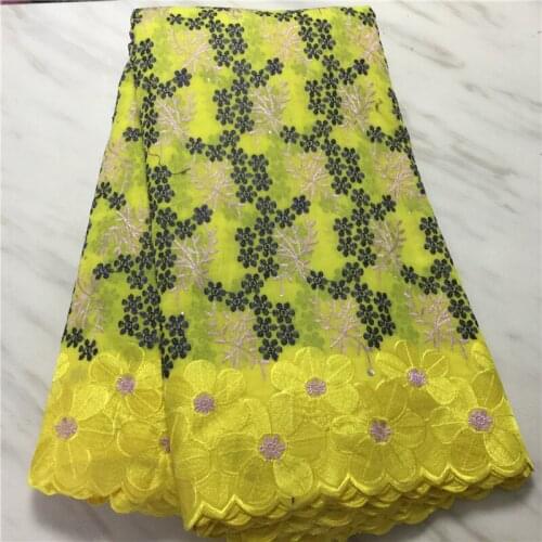 5yards african lace material swiss voile lace fabrics 2020 high quality embroidery cotton lace latest nigerian lace fabric