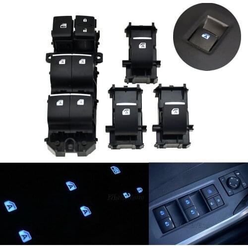 Car Accessories Left Driving Window Lifter Switch Drivers Side For Toyota RAV4 RAV 4 Corolla C-HR 2019 2020 Blue LED Backlight