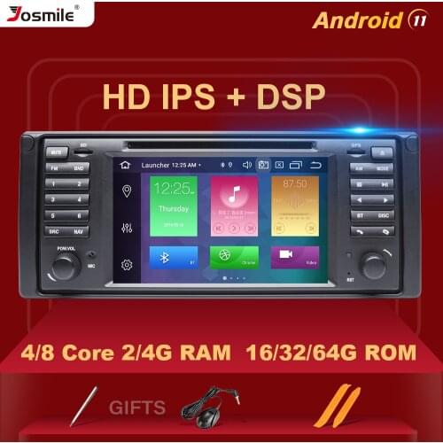 4GB 64GB 1 din Android 11 Car DVD Multimedia Player For BMW X5 E53 E39 Radio Audio GPS Stereo Navigation head unit 8 core DSP