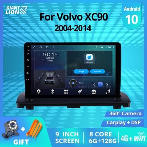 2DIN Android10.0 Car Radio For Volvo XC90 2004-2014 GPS Navigation Stereo Receiver DSP Auto Radio Car Receiver IGO