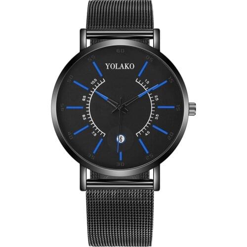 Relogio Masculino Mens Mesh Strap Watch Casual Fashion Quartz Watch Watch Elegant Calendar Gift For Men