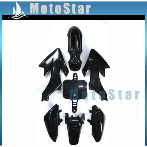 Black Fairing Plastic Fender Kit For Honda CRF50 XR50 Pit Dirt Bike Piranha Thumpstar GPX 50cc-160cc