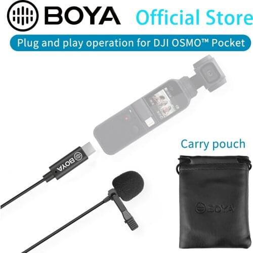 BOYA BY-M3-OP Clip-on Digital Lavalier Microphone for DJI OSMO™ Pocket Stabilizer Gimbal USB Type-C Vlog Film Video Recording