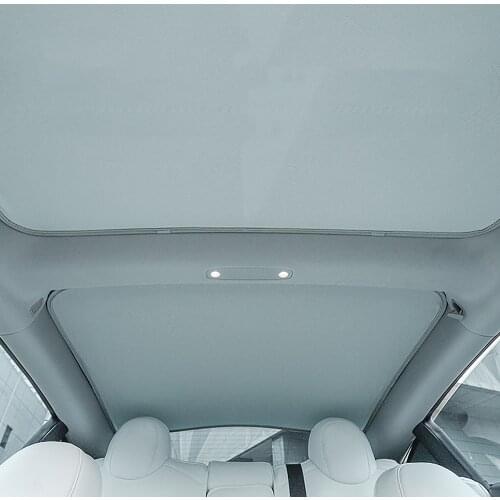 For Tesla Model 3 2021 Top Glass Sunroof Windshield Skylight Blind Shading Net Sun Visor Model3 Roof Sunshade Sunshield Curtains