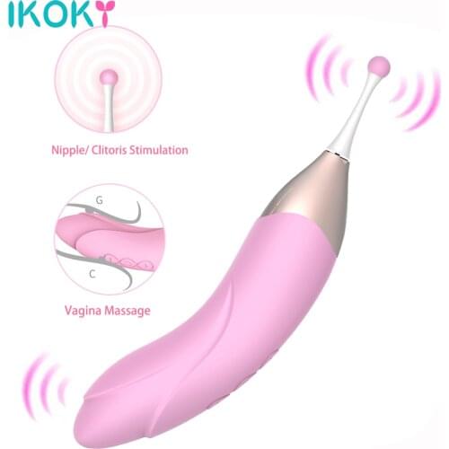 G-Spot Dildo Vibrator Sex Toy For Women Dual Head Powerful High Frequency Clitoris Nipple Stimulation Vagina Massage Waterproof