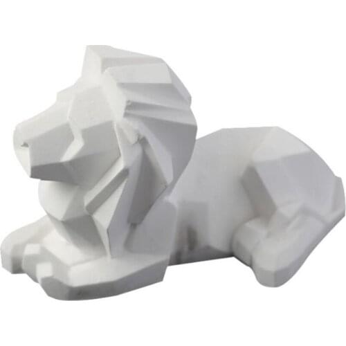 Lion Mold Candle Making Supplies Geometric Silicone Aromatherapy Car Home Decoration Mold Plaster Mould Fondant Tools