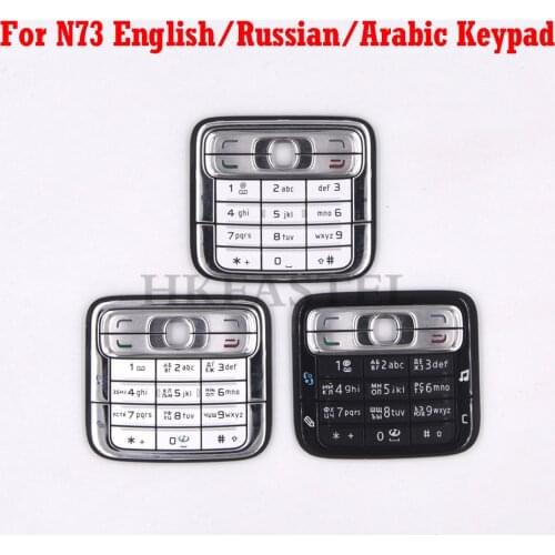 HKFASTEL New keyboard Housing For Nokia N73 English Russian Arabic Hebrew Keypad Cover Case Free Shipping
