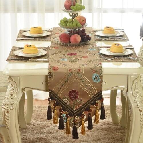 Hot sales! Fashion Exquisite Table Runner Placemat Table Flag Placemat Tablecloth Wedding Banquet Table Decor Cloth Custom Made