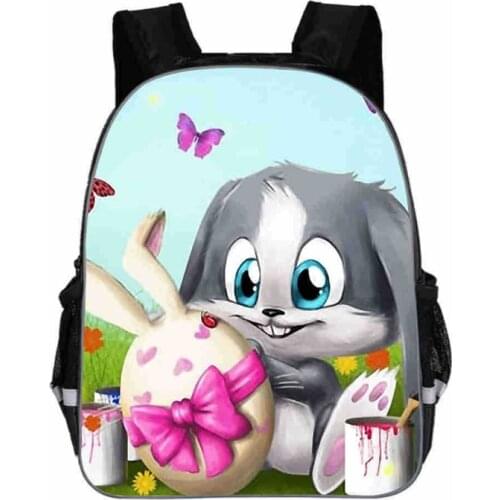 Cute Rabbit Toddler Backpack Softback Canvas Schoolbag Children Gifts Kindergarten Girls School Bag Knapsack Book Bag Mochila