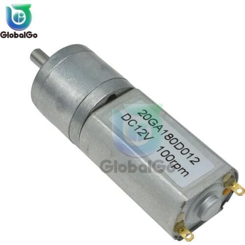 100RPM 20GA 180D012 DC Motor Gear Speed Controller Mini Car Toy Geared Motor DC 12V
