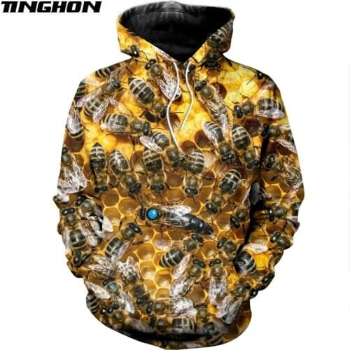 Old Time Bee Keeper 3D Printed Men Hoodie Pure Raw Honey Harajuku Fashion Hooded Sweatshirt Unisex Casual jacket pullover WS99