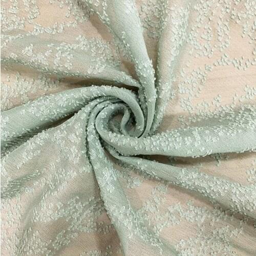 Soft chiffon polyester jacquard messy linen imitation pitted fabric Tulle Fabric for Dress Shirts by the Meter