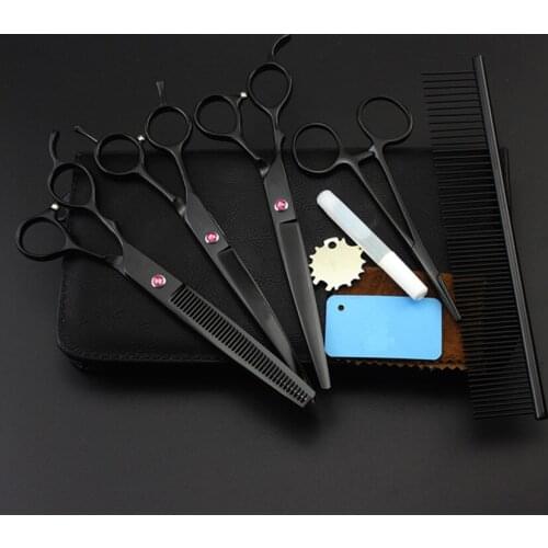 7" left hand pet shears dog grooming scissors dog clipper animal clippers curved scissors pet grooming scissors curved