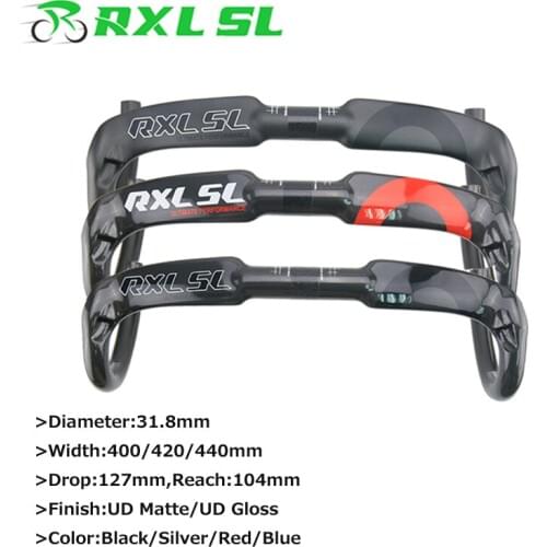 RXL SL Carbon Handlebar Road Bike UD Mattte/Gloss Internal 4 Holes Bicycle Widing Handle Bar 31.8mm Carbon Road Handlebars