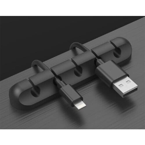 Silicone USB Cable Winder Flexible Cable Management Clips Cable Holder For Mouse Headphone Earphone Headset Wire Cable Organizer